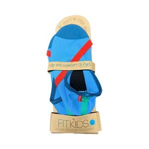 FitKids FitKicks Active LifeStyle Footwear Foldable Breathable Size Large Blue
